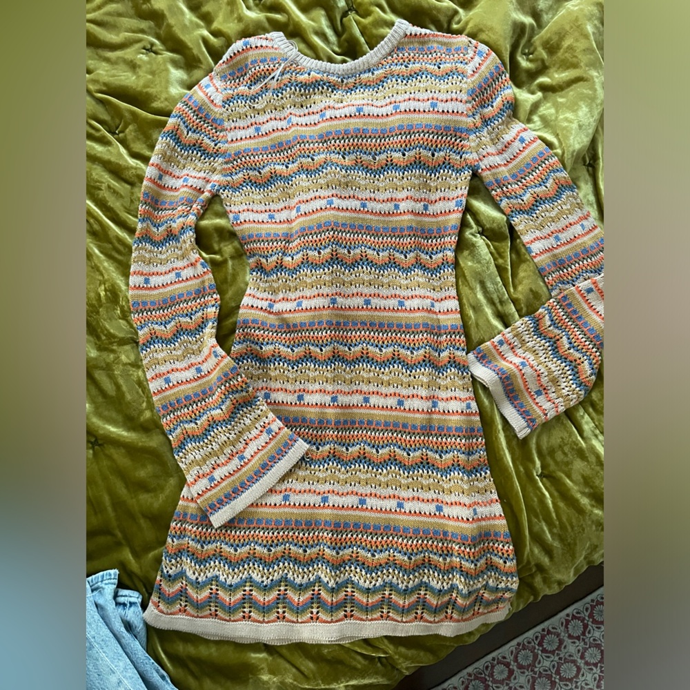 Knit sweater mini dress